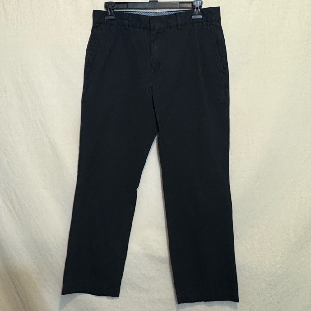B-255 Men’s Gap Blue & White‎ pin Stripe Flat Front Dress Pants Size 30x30